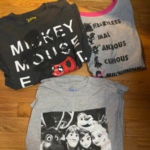 3 women’s Disney long sleeve shirts